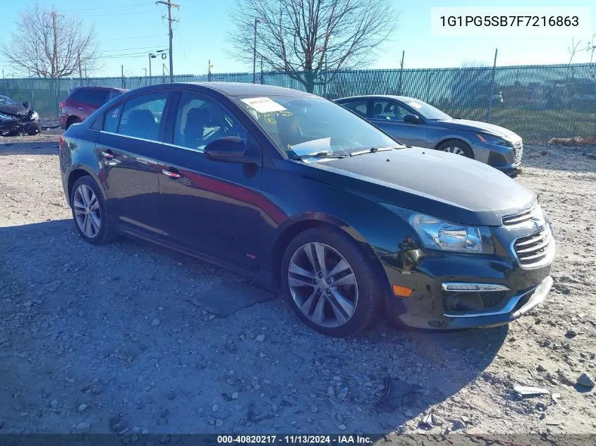 1G1PG5SB7F7216863 2015 Chevrolet Cruze Ltz