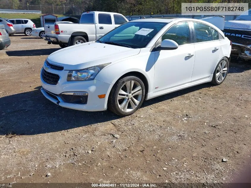 2015 Chevrolet Cruze Ltz VIN: 1G1PG5SB0F7182748 Lot: 40840451