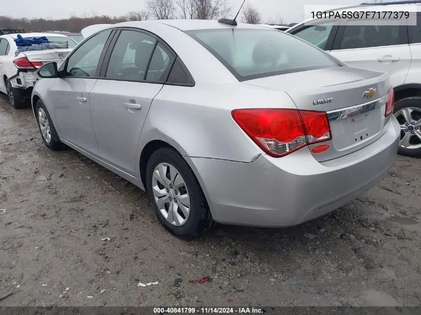 2015 Chevrolet Cruze Ls Auto VIN: 1G1PA5SG7F7177379 Lot: 40841799