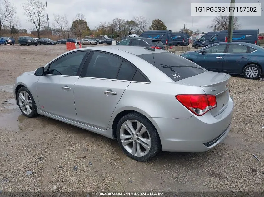 2015 Chevrolet Cruze Ltz VIN: 1G1PG5SB1F7157602 Lot: 40874404