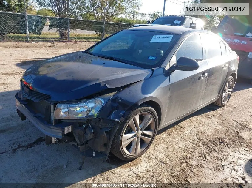 2015 Chevrolet Cruze Ltz VIN: 1G1PG5SB0F7190347 Lot: 40878405