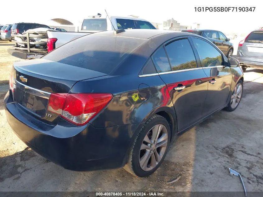 2015 Chevrolet Cruze Ltz VIN: 1G1PG5SB0F7190347 Lot: 40878405