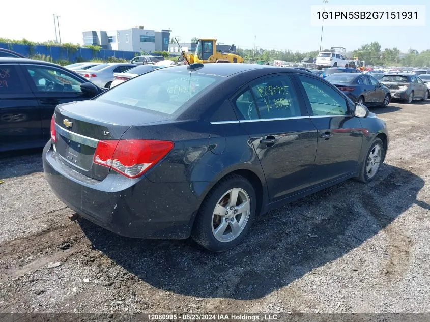 1G1PN5SB2G7151931 2016 Chevrolet Cruze Limited Lt