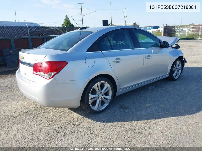 1G1PE5SB0G7218381 2016 Chevrolet Cruze Limited Lt