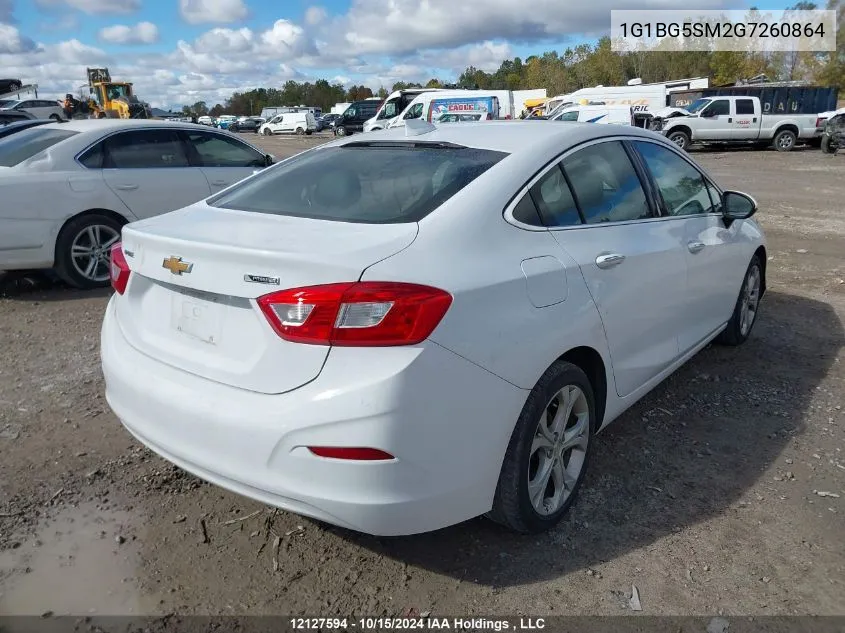 2016 Chevrolet Cruze Premier VIN: 1G1BG5SM2G7260864 Lot: 12127594