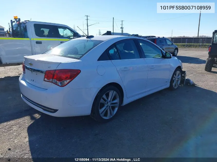 2016 Chevrolet Cruze Limited Lt VIN: 1G1PF5SB0G7108959 Lot: 12155094