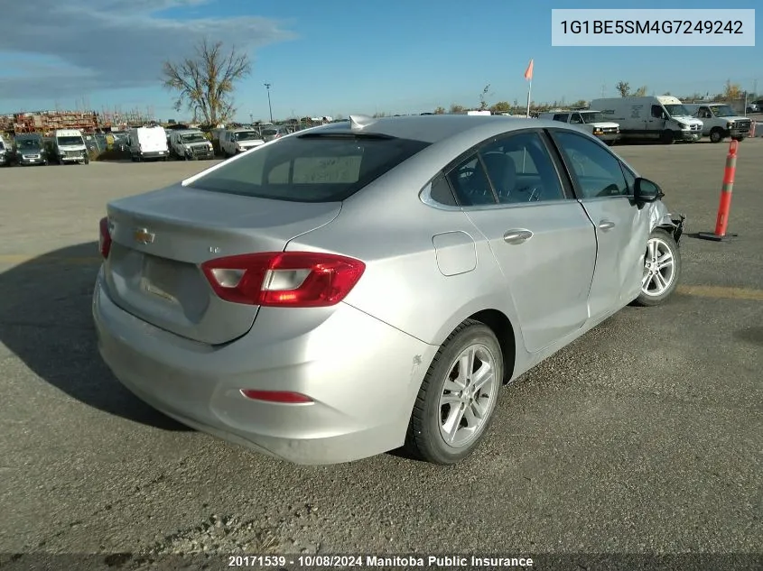 2016 Chevrolet Cruze Lt Turbo VIN: 1G1BE5SM4G7249242 Lot: 20171539