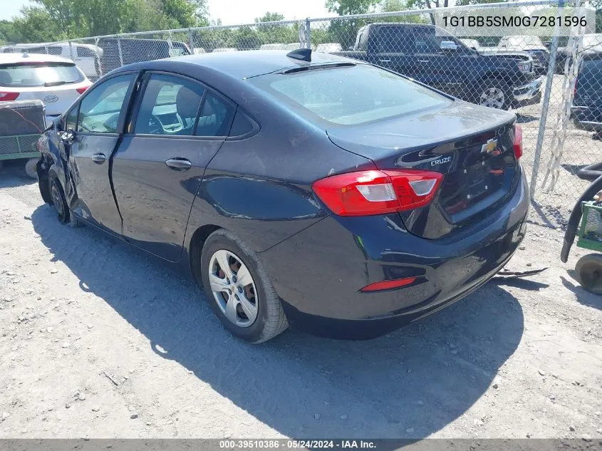 1G1BB5SM0G7281596 2016 Chevrolet Cruze Ls Manual