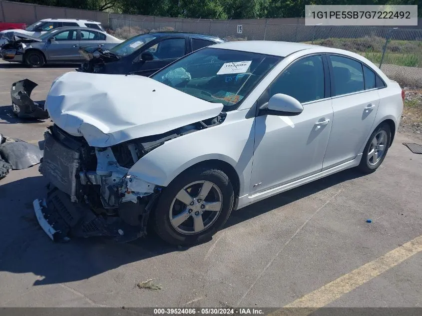 2016 Chevrolet Cruze Limited 1Lt Auto VIN: 1G1PE5SB7G7222492 Lot: 39524086