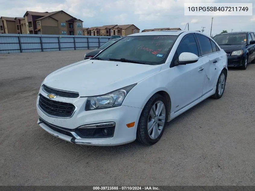 2016 Chevrolet Cruze Limited Ltz Auto VIN: 1G1PG5SB4G7211749 Lot: 39723585