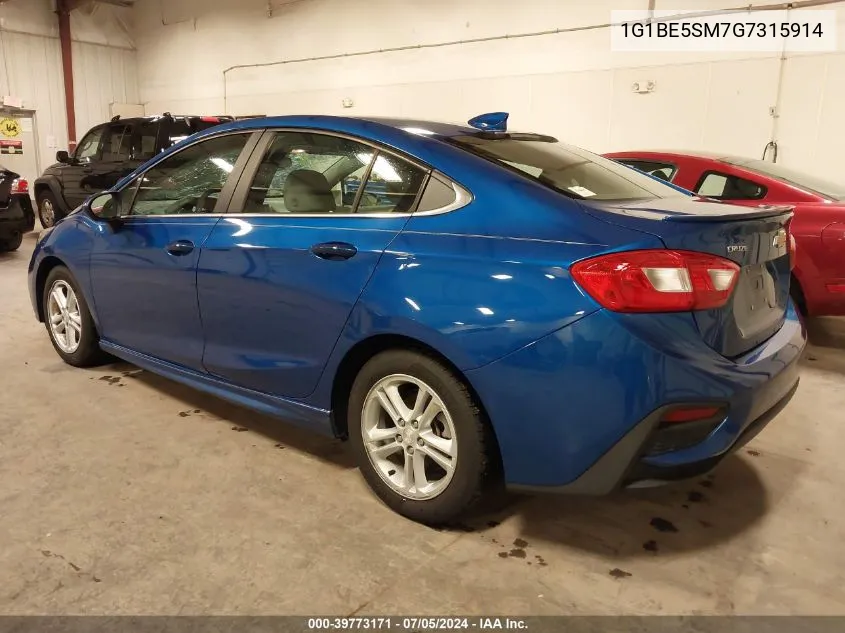 1G1BE5SM7G7315914 2016 Chevrolet Cruze Lt Auto