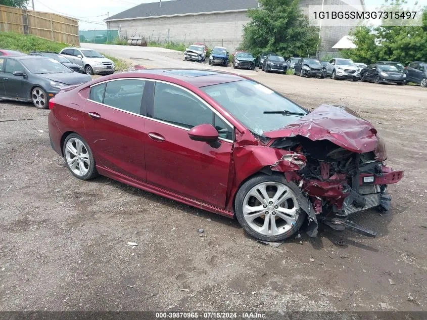 1G1BG5SM3G7315497 2016 Chevrolet Cruze Premier Auto