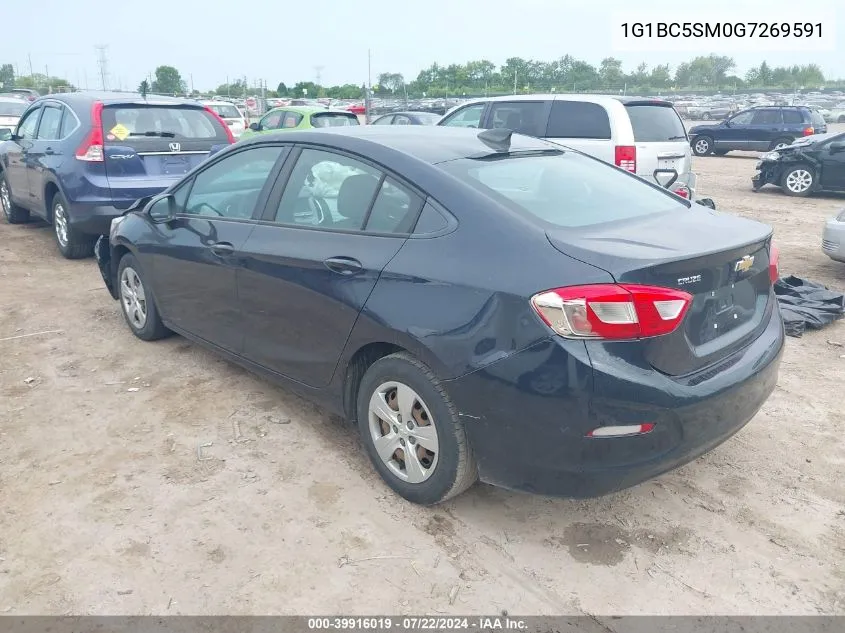 2016 Chevrolet Cruze Ls Auto VIN: 1G1BC5SM0G7269591 Lot: 39916019