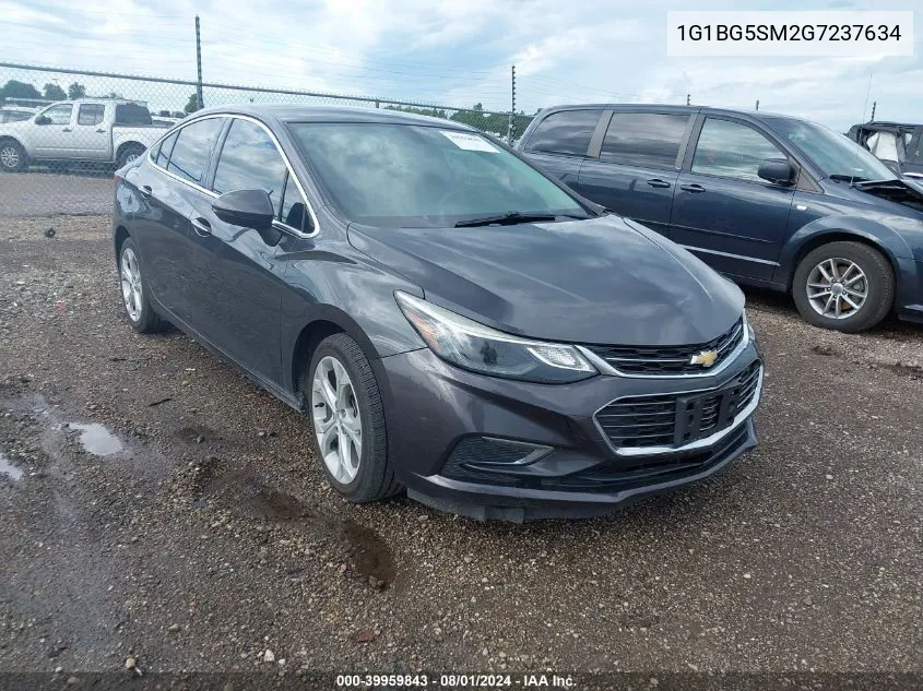 1G1BG5SM2G7237634 2016 Chevrolet Cruze Premier Auto