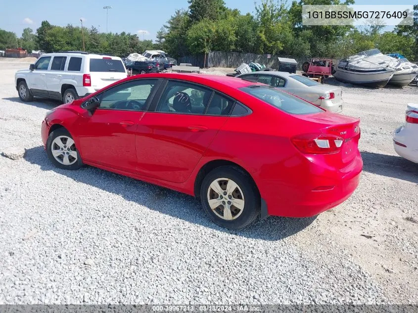 2016 Chevrolet Cruze Ls Manual VIN: 1G1BB5SM5G7276409 Lot: 39967213