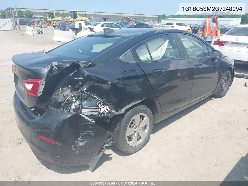 2016 Chevrolet Cruze Ls Auto VIN: 1G1BC5SM2G7248094 Lot: 39979766