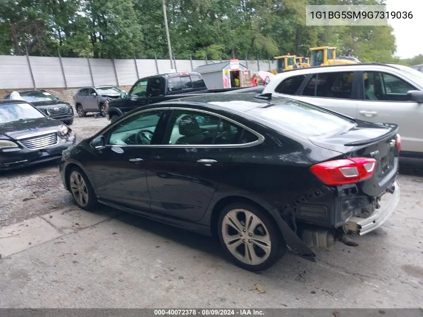 1G1BG5SM9G7319036 2016 Chevrolet Cruze Premier Auto