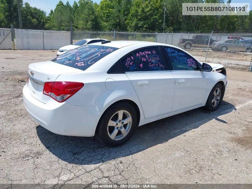 2016 Chevrolet Cruze Limited 1Lt Auto VIN: 1G1PE5SB8G7108193 Lot: 40084639