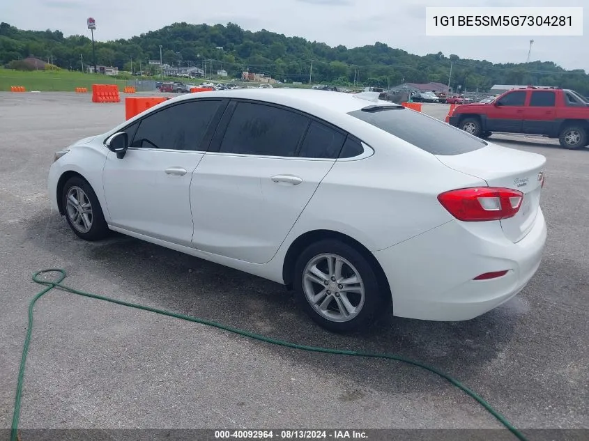 2016 Chevrolet Cruze Lt Auto VIN: 1G1BE5SM5G7304281 Lot: 40092964