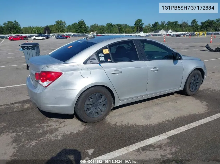 1G1PB5SH7G7172884 2016 Chevrolet Cruze Limited Ls Manual