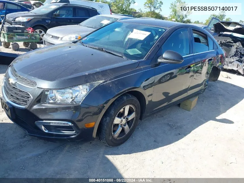 1G1PE5SB5G7140017 2016 Chevrolet Cruze Limited 1Lt Auto