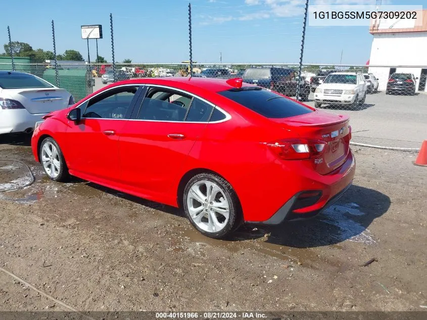 1G1BG5SM5G7309202 2016 Chevrolet Cruze Premier Auto