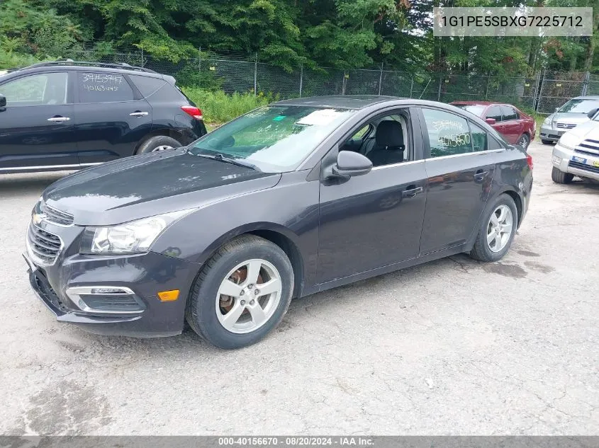 2016 Chevrolet Cruze Limited 1Lt Auto VIN: 1G1PE5SBXG7225712 Lot: 40156670