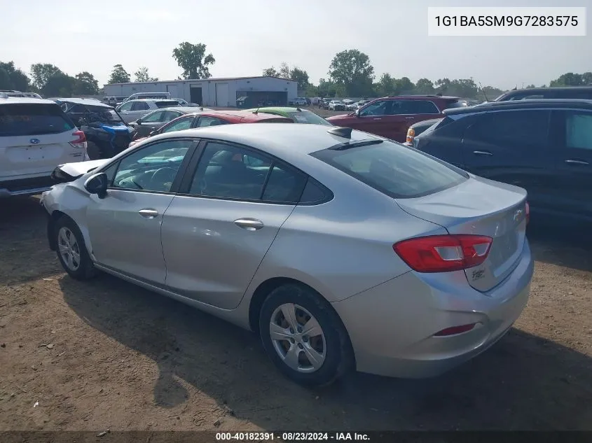 2016 Chevrolet Cruze L Manual VIN: 1G1BA5SM9G7283575 Lot: 40182391