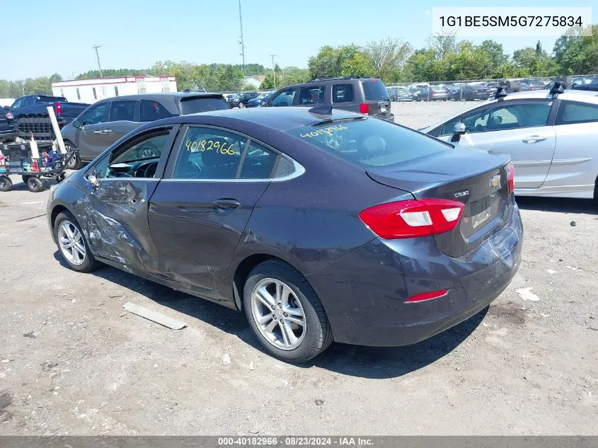 2016 Chevrolet Cruze Lt Auto VIN: 1G1BE5SM5G7275834 Lot: 40182966