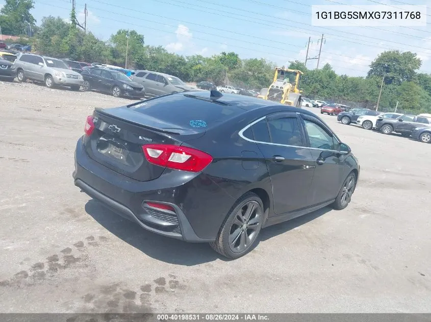 1G1BG5SMXG7311768 2016 Chevrolet Cruze Premier Auto