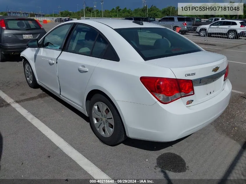 2016 Chevrolet Cruze Limited Ls Auto VIN: 1G1PC5SH9G7181048 Lot: 40215640