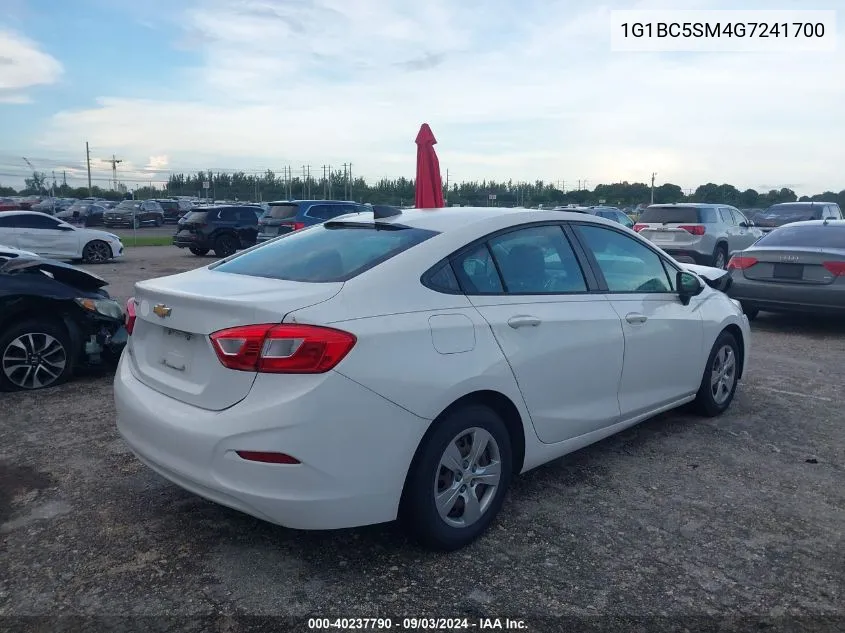 1G1BC5SM4G7241700 2016 Chevrolet Cruze Ls Auto