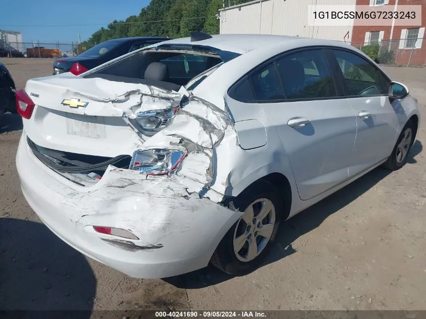 2016 Chevrolet Cruze Ls Auto VIN: 1G1BC5SM6G7233243 Lot: 40241690