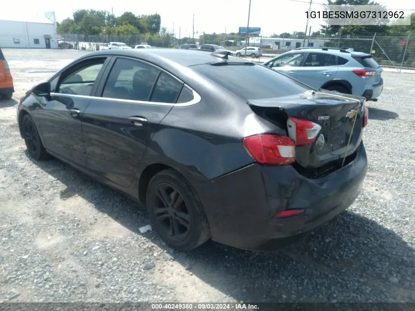 2016 Chevrolet Cruze Lt Auto VIN: 1G1BE5SM3G7312962 Lot: 40249380