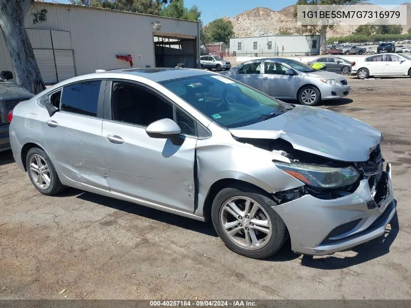 2016 Chevrolet Cruze Lt Auto VIN: 1G1BE5SM7G7316979 Lot: 40257184