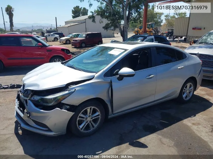 2016 Chevrolet Cruze Lt Auto VIN: 1G1BE5SM7G7316979 Lot: 40257184