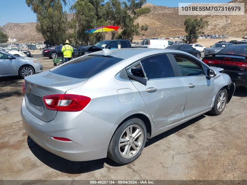 2016 Chevrolet Cruze Lt Auto VIN: 1G1BE5SM7G7316979 Lot: 40257184