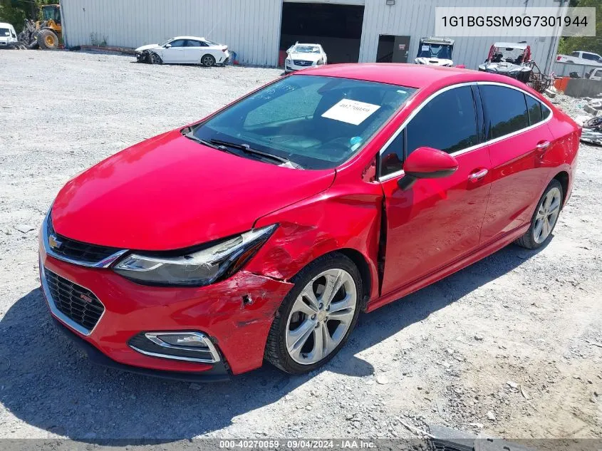 2016 Chevrolet Cruze Premier VIN: 1G1BG5SM9G7301944 Lot: 40270059