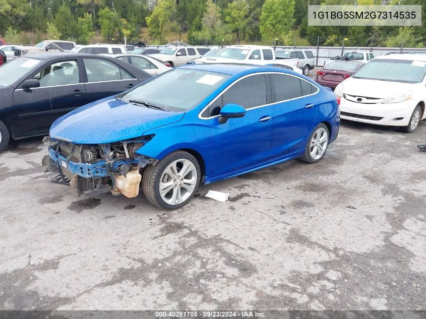 2016 Chevrolet Cruze Premier VIN: 1G1BG5SM2G7314535 Lot: 40281705