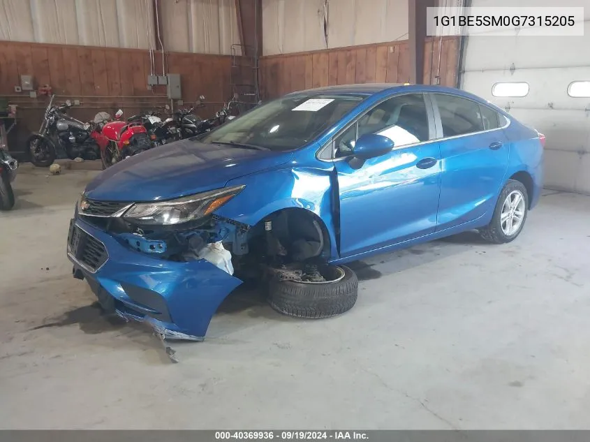 1G1BE5SM0G7315205 2016 Chevrolet Cruze Lt Auto