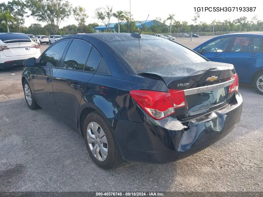 2016 Chevrolet Cruze Limited Ls VIN: 1G1PC5SH3G7193387 Lot: 40376745