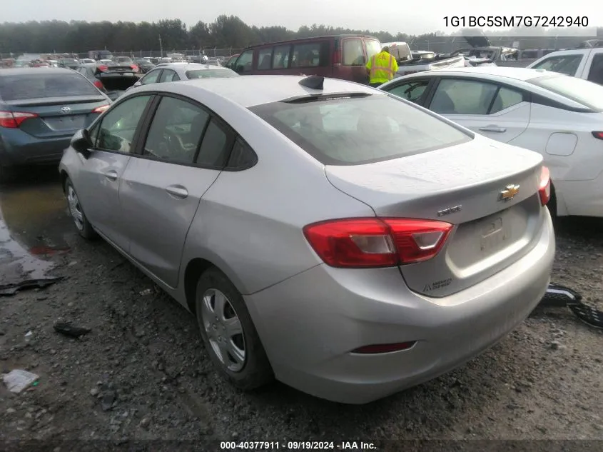 1G1BC5SM7G7242940 2016 Chevrolet Cruze Ls Auto