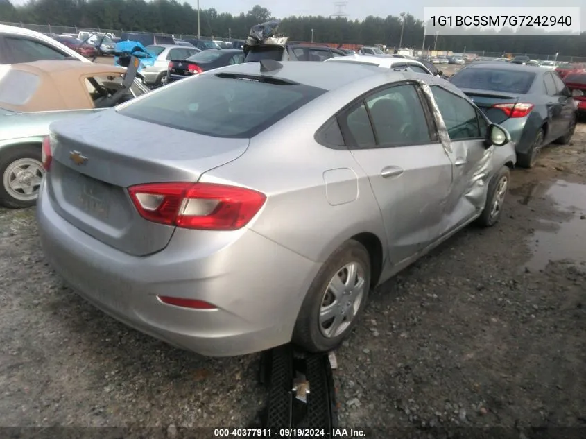 1G1BC5SM7G7242940 2016 Chevrolet Cruze Ls Auto