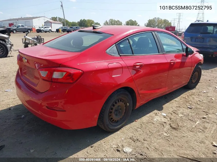 2016 Chevrolet Cruze Ls Auto VIN: 1G1BC5SM8G7252795 Lot: 40391466