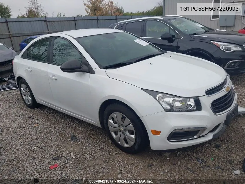 2016 Chevrolet Cruze Limited Ls VIN: 1G1PC5SH5G7220993 Lot: 40421877