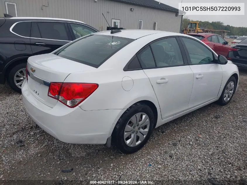 2016 Chevrolet Cruze Limited Ls VIN: 1G1PC5SH5G7220993 Lot: 40421877