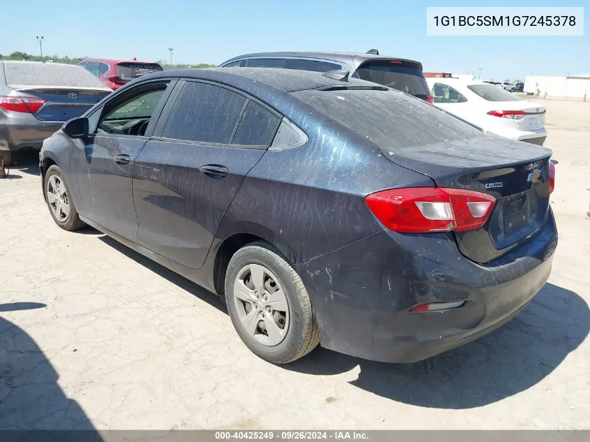 2016 Chevrolet Cruze Ls VIN: 1G1BC5SM1G7245378 Lot: 40425249