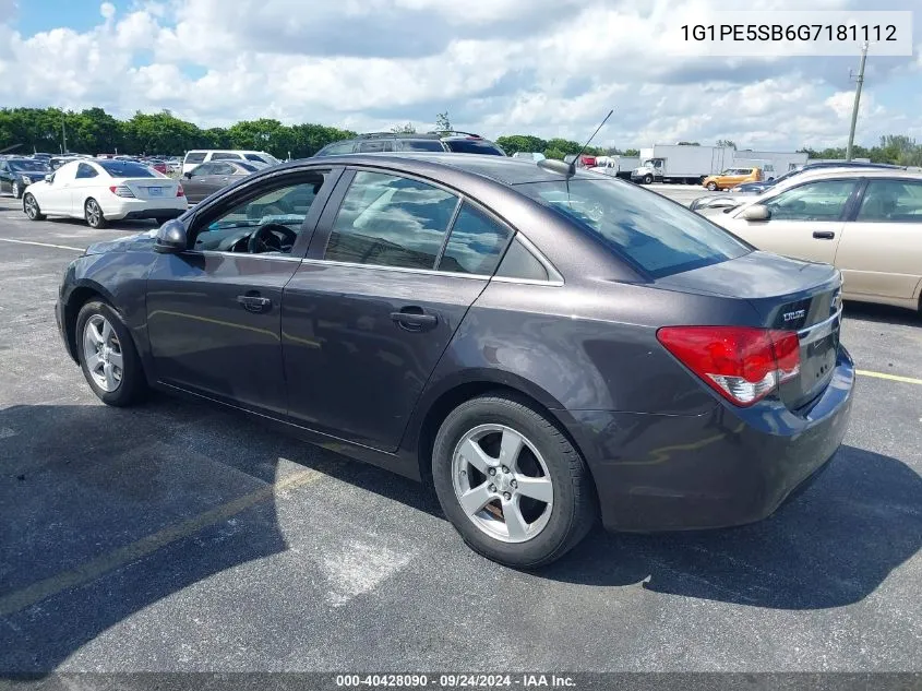 1G1PE5SB6G7181112 2016 Chevrolet Cruze Limited 1Lt Auto