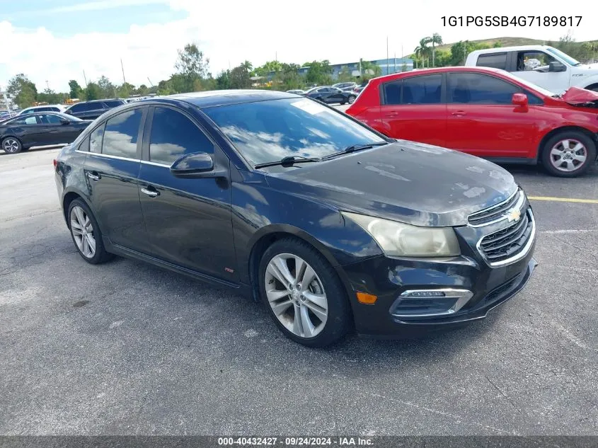 2016 Chevrolet Cruze Limited Ltz Auto VIN: 1G1PG5SB4G7189817 Lot: 40432427