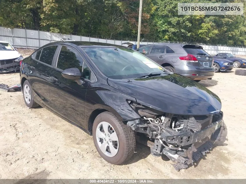 2016 Chevrolet Cruze Ls Auto VIN: 1G1BC5SM5G7242676 Lot: 40434122